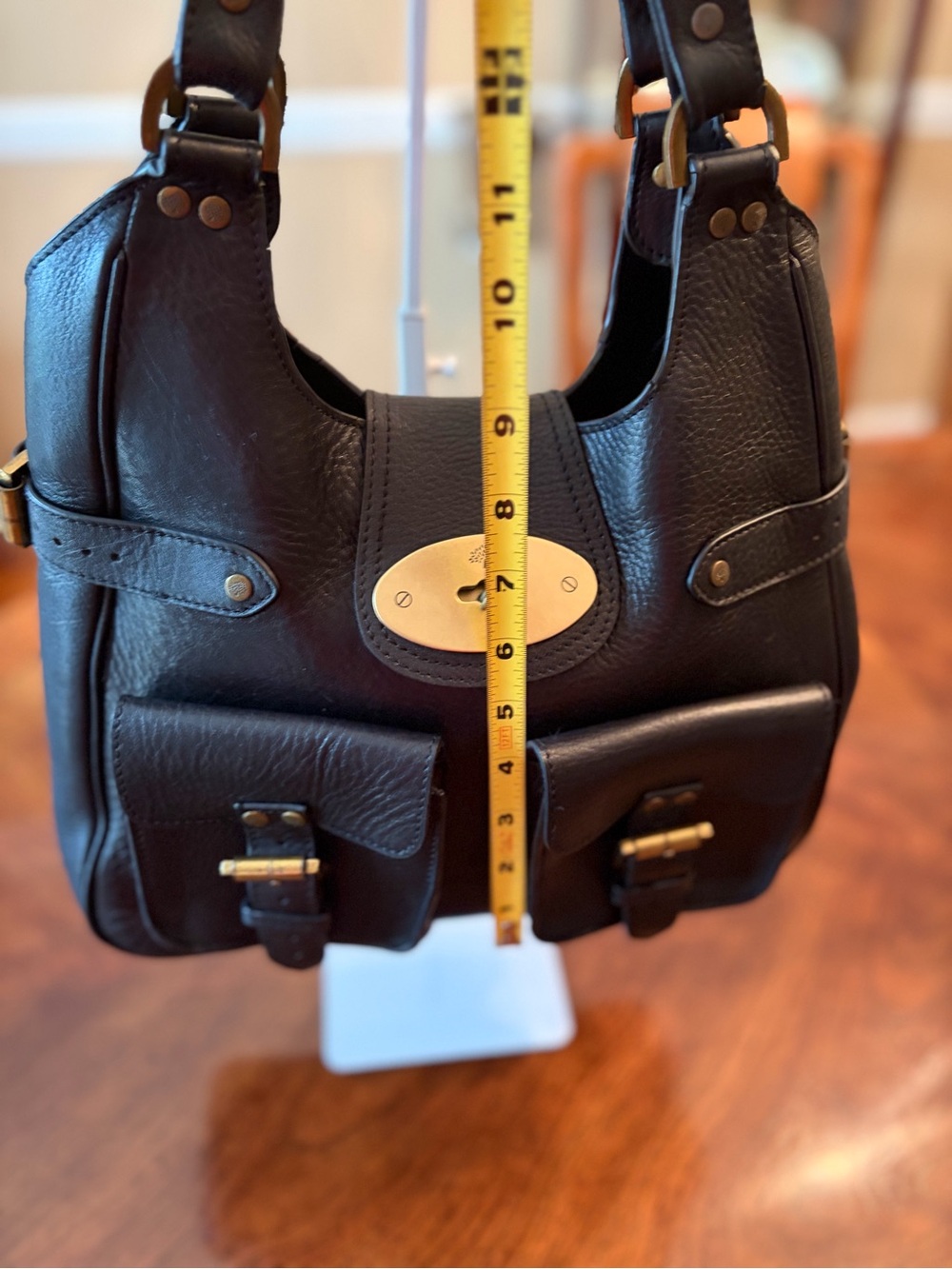 Mulberry Classic Black Leather in “Annie” Hobo Style Bag in EUC - Picture 10 of 13